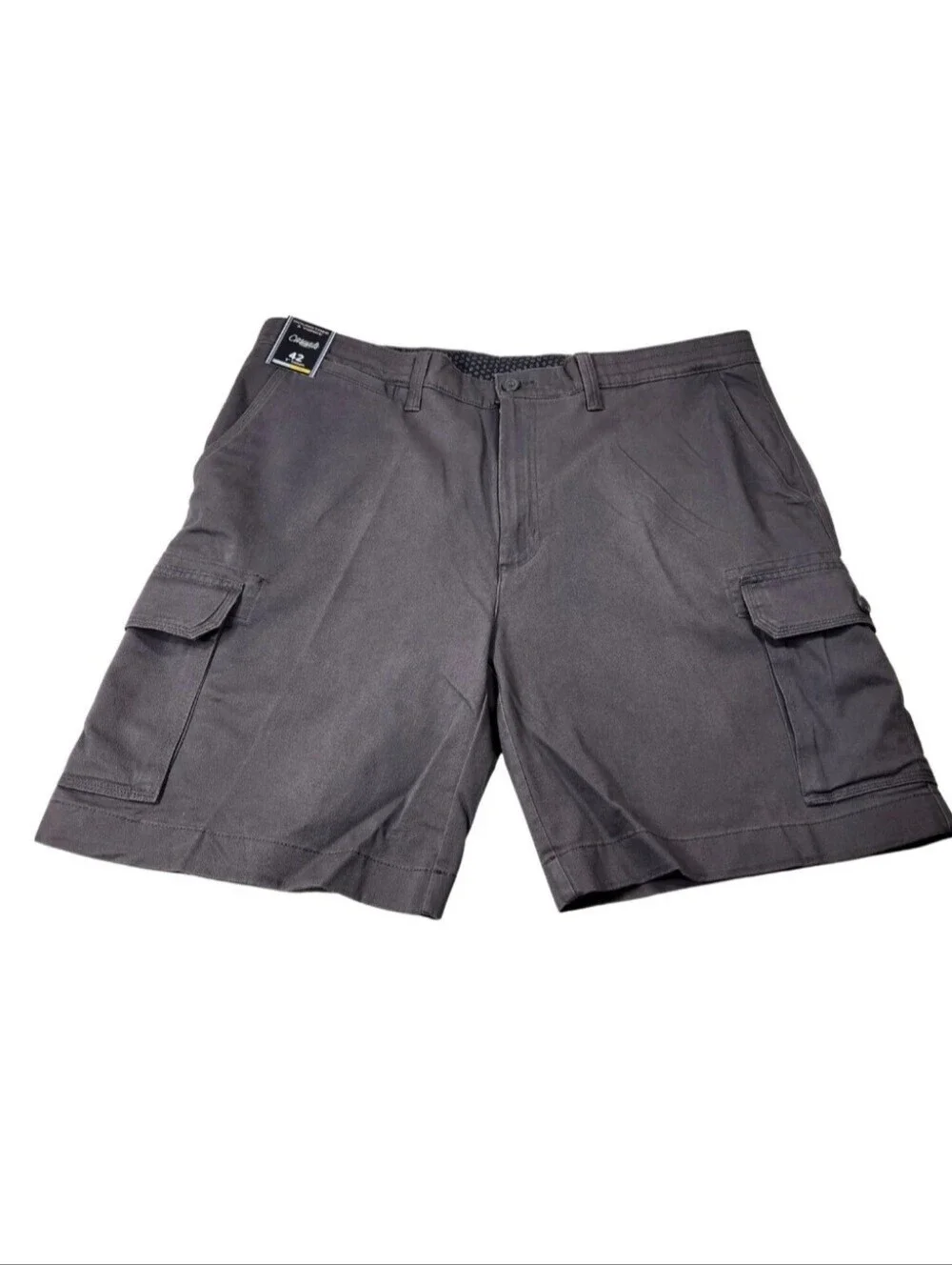 Roundtree & Yorke Mens Size 42 Gray Casual Classic Fit Cotton Cargo Shorts 05